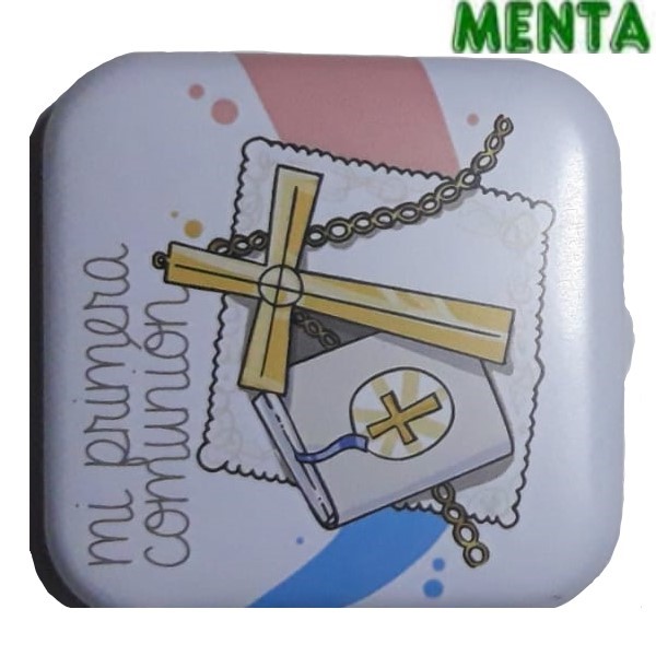 lata primera comunion caramelos de menta
