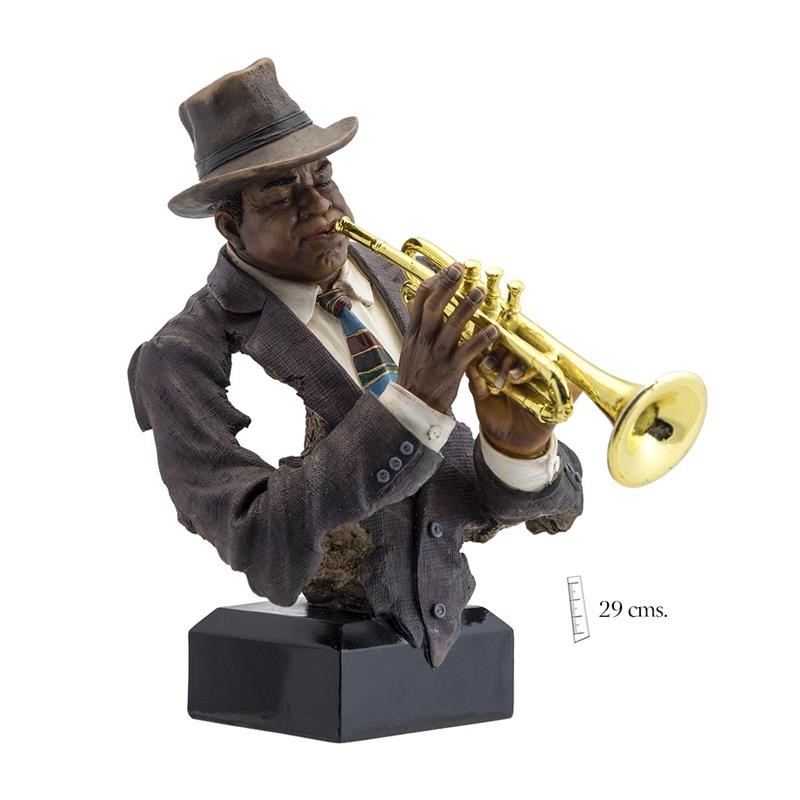 figura musico tocando trompeta jazz