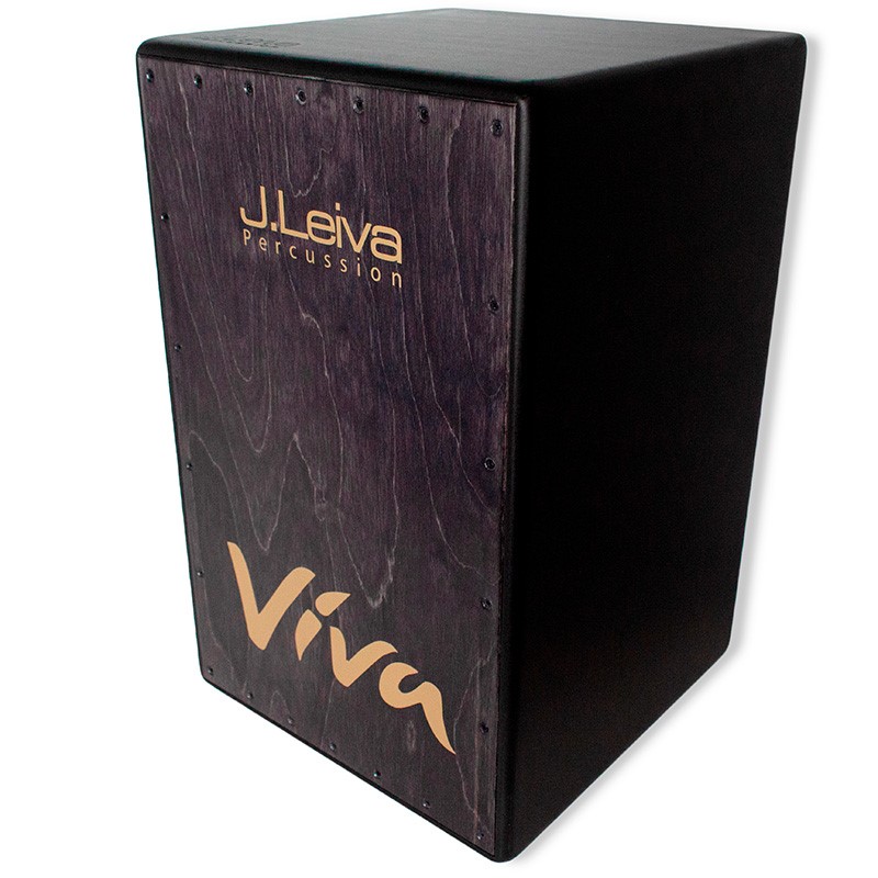 cajon flamenco leiva viva negro std 2 cuerdas